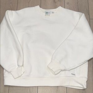 TNA White Crewneck Sweatshirt - Women Classic Pullover